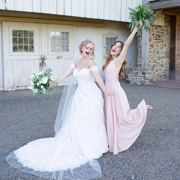 Lulus | Dresses | Beautiful Light Pink Criss Cross Dress By Lulus Perfect Bridesmaid  Gown | Poshmark